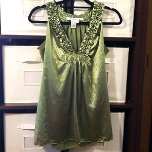 Max Studio Green tank top blouse size small